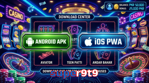 Main screen of Super9t9 download page for PK players